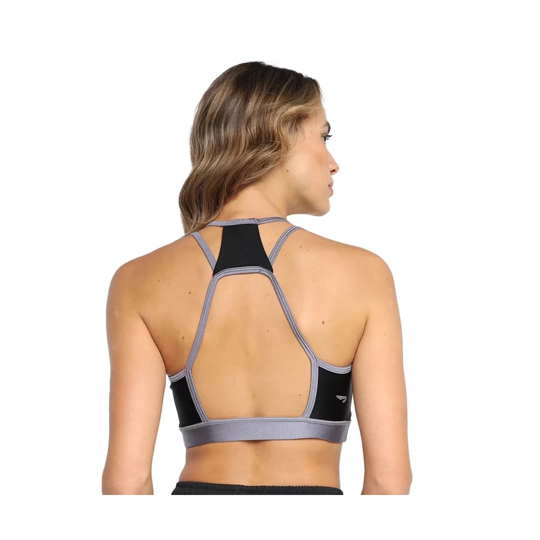 Top Rainha Feminino Shine 4421015 Preto/Prata