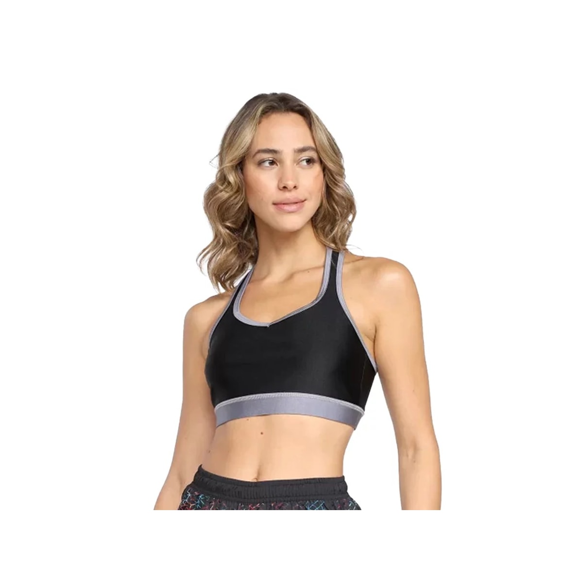 Top Rainha Feminino Shine 4421015 Preto/Prata Top Rainha Feminino Shine 4421015 Preto/Prata