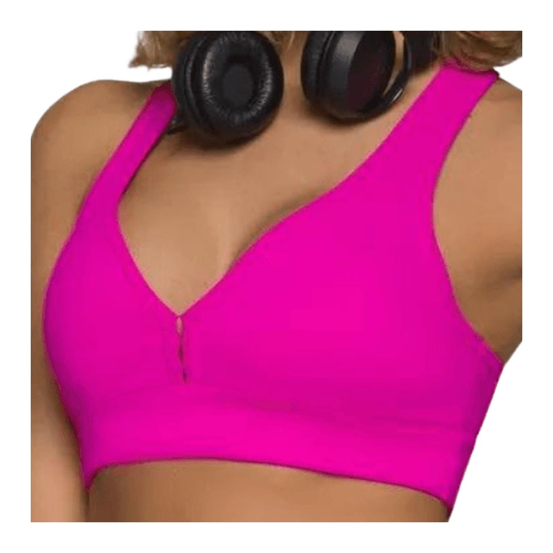 Top Selene Fitness Com Bojo Removível 24842 Pink Top Selene Fitness Com Bojo Removível 24842 Pink