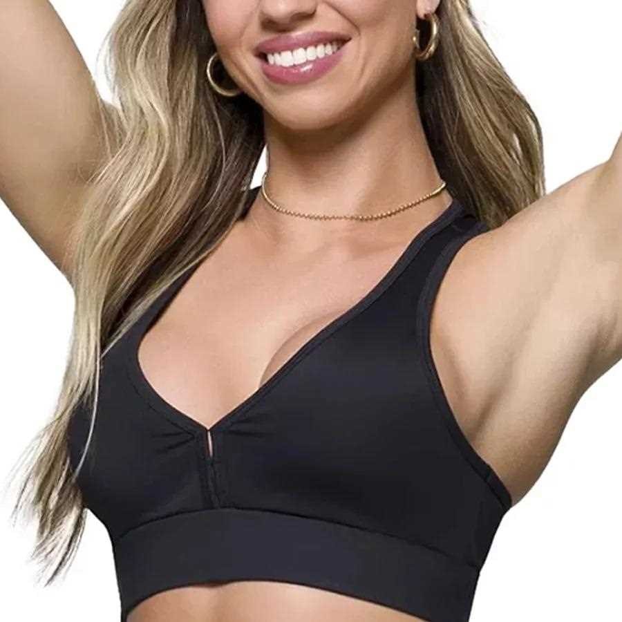 Top Selene Fitness Com Bojo Removível 24842 Preto Top Selene Fitness Com Bojo Removível 24842 Preto