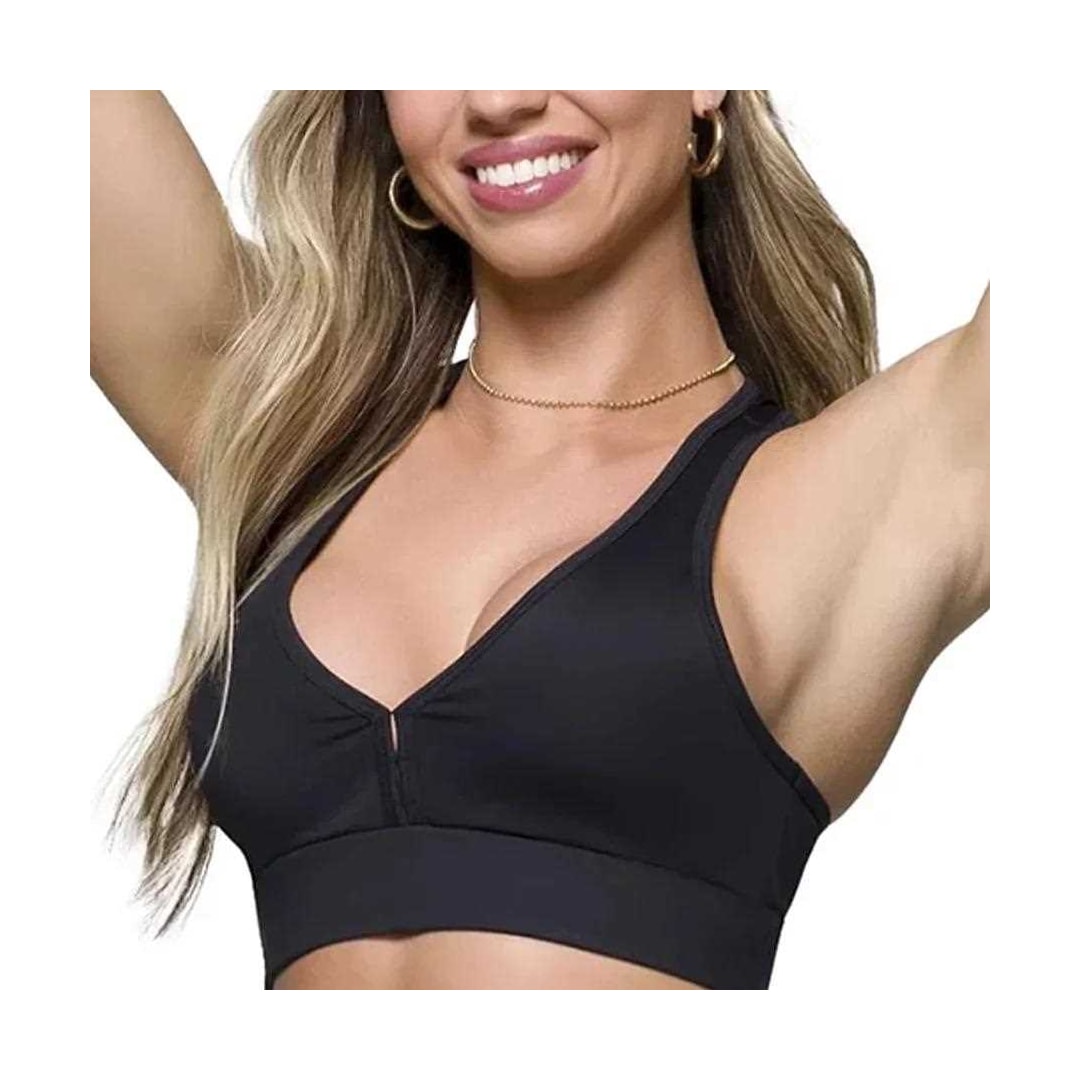 Top Selene Fitness Com Bojo Removível 24842 Preto