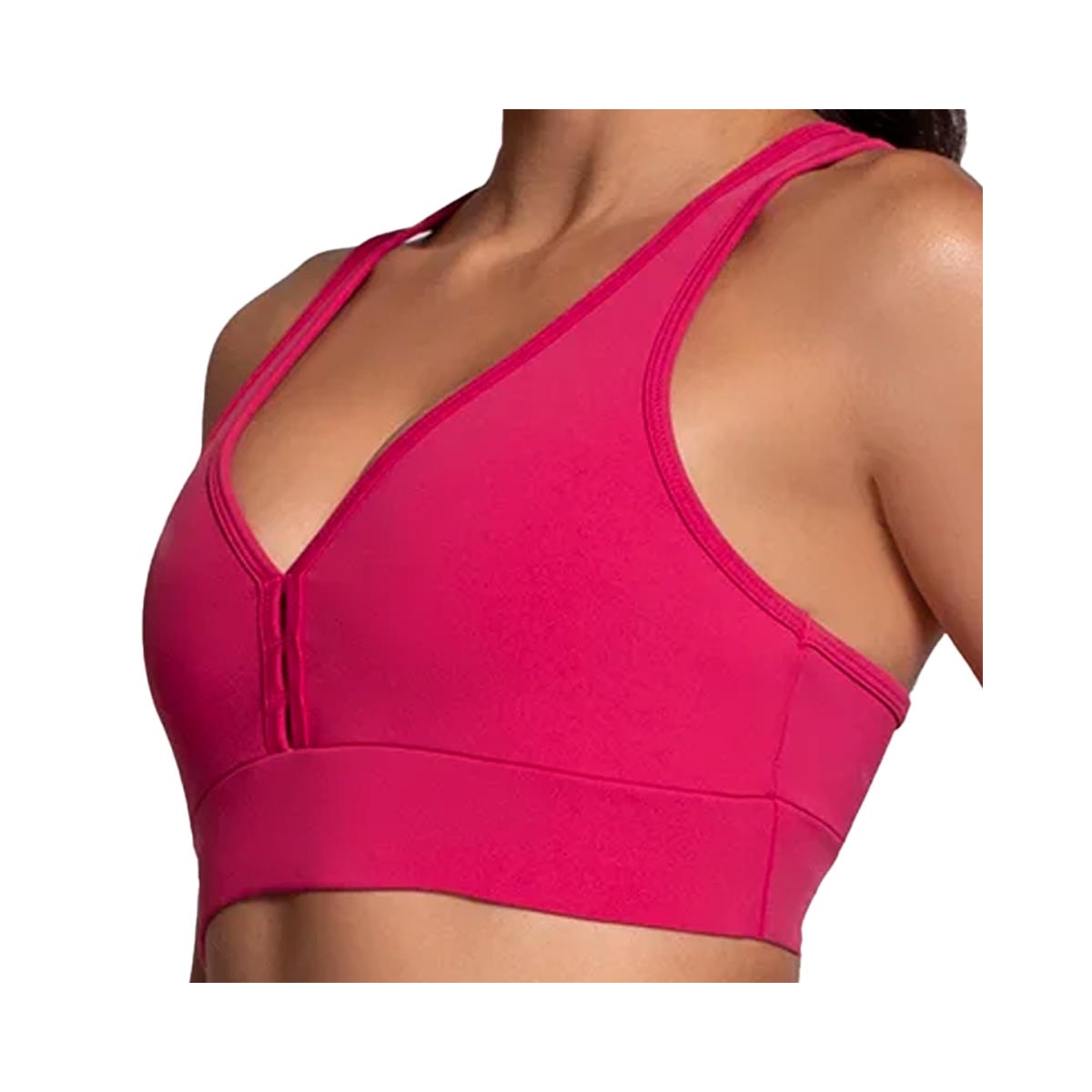 Top Selene Fitness Com Bojo Removível 24842 Rosa Escuro