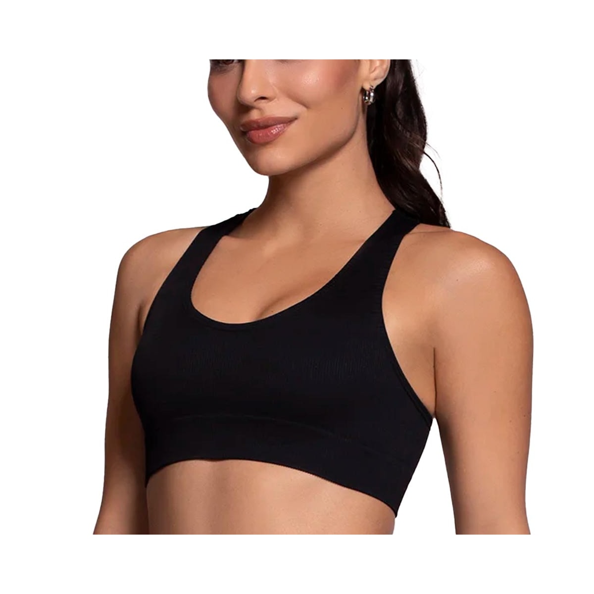 Top Selene Fitness Sem Bojo 20916 Preto Top Selene Fitness Sem Bojo 20916 Preto