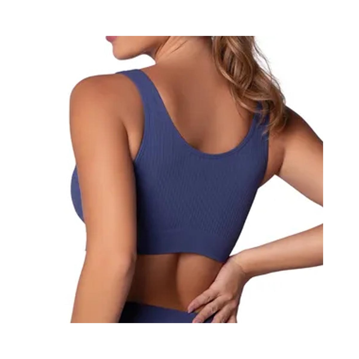 Top Selene Fitness Sem Bojo 20917 Azul Indigo Top Selene Fitness Sem Bojo 20917 Azul Indigo