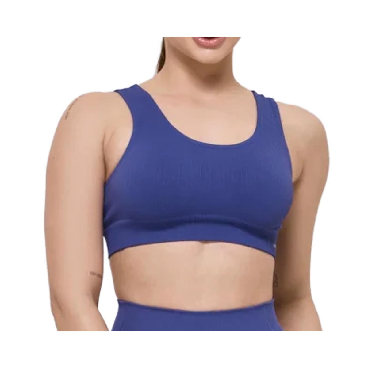 Top Selene Fitness Sem Bojo 20917 Azul Indigo Top Selene Fitness Sem Bojo 20917 Azul Indigo