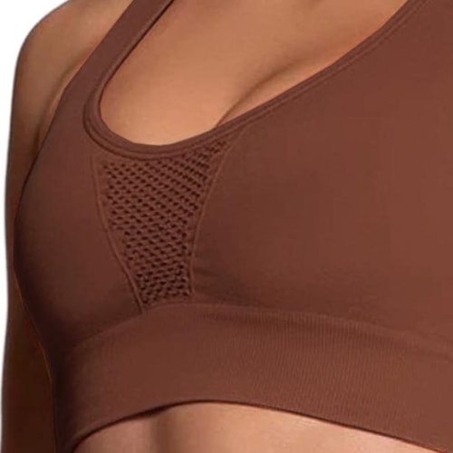 Detalhe - Top Selene Fitness Sem Bojo 20962 Capuccino