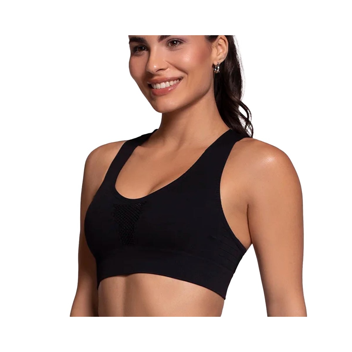 Top Selene Fitness Sem Bojo 20962 Preto Top Selene Fitness Sem Bojo 20962 Preto