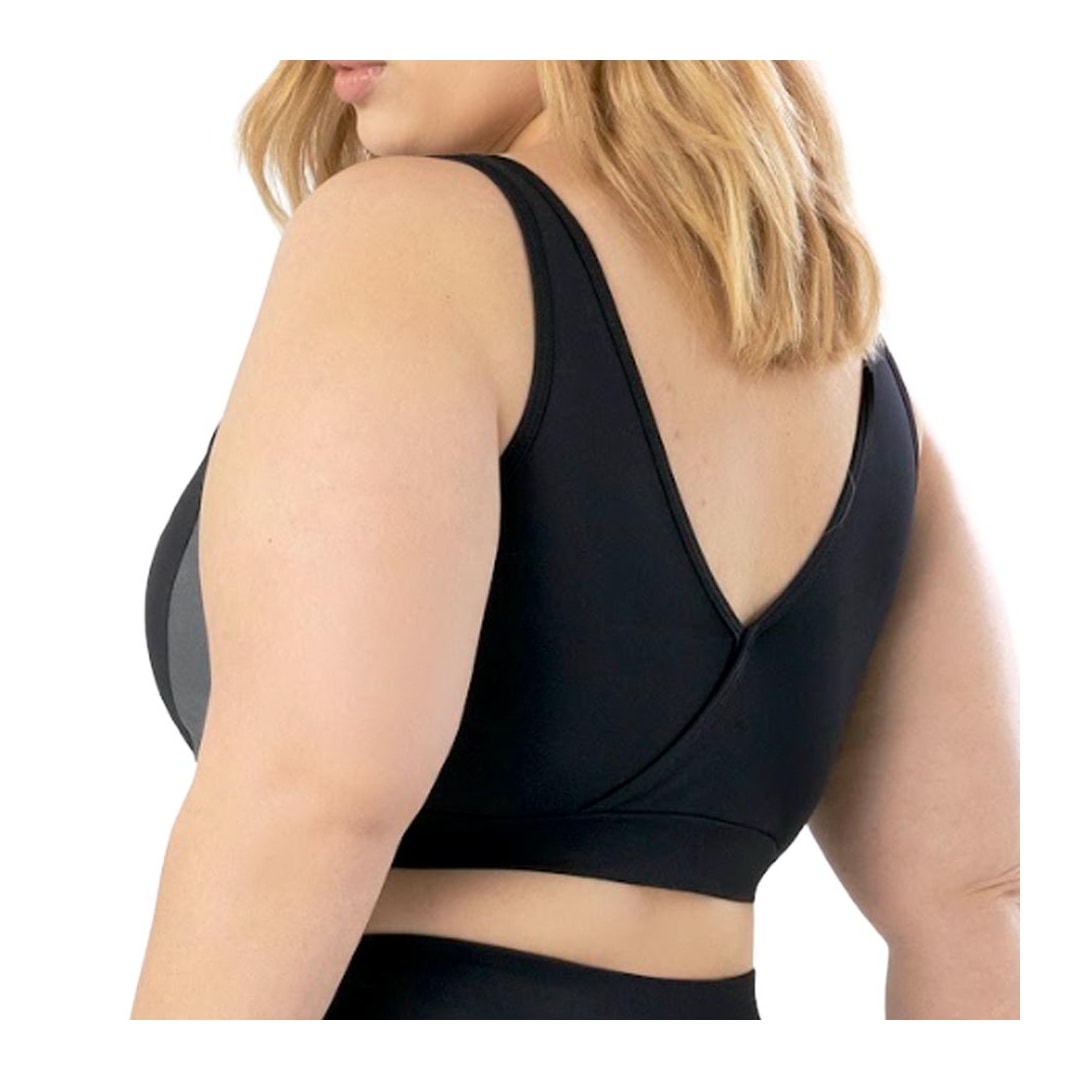 Top Selene Fitness Sem Bojo 24916 Preto/Chumbo