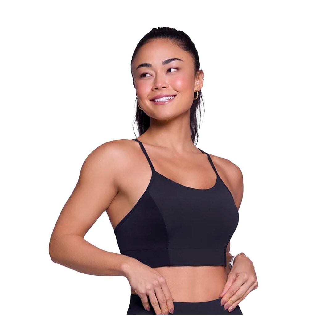 Top Selene Ginástica Com Bojo 24630 Preto Top Selene Ginástica Com Bojo 24630 Preto