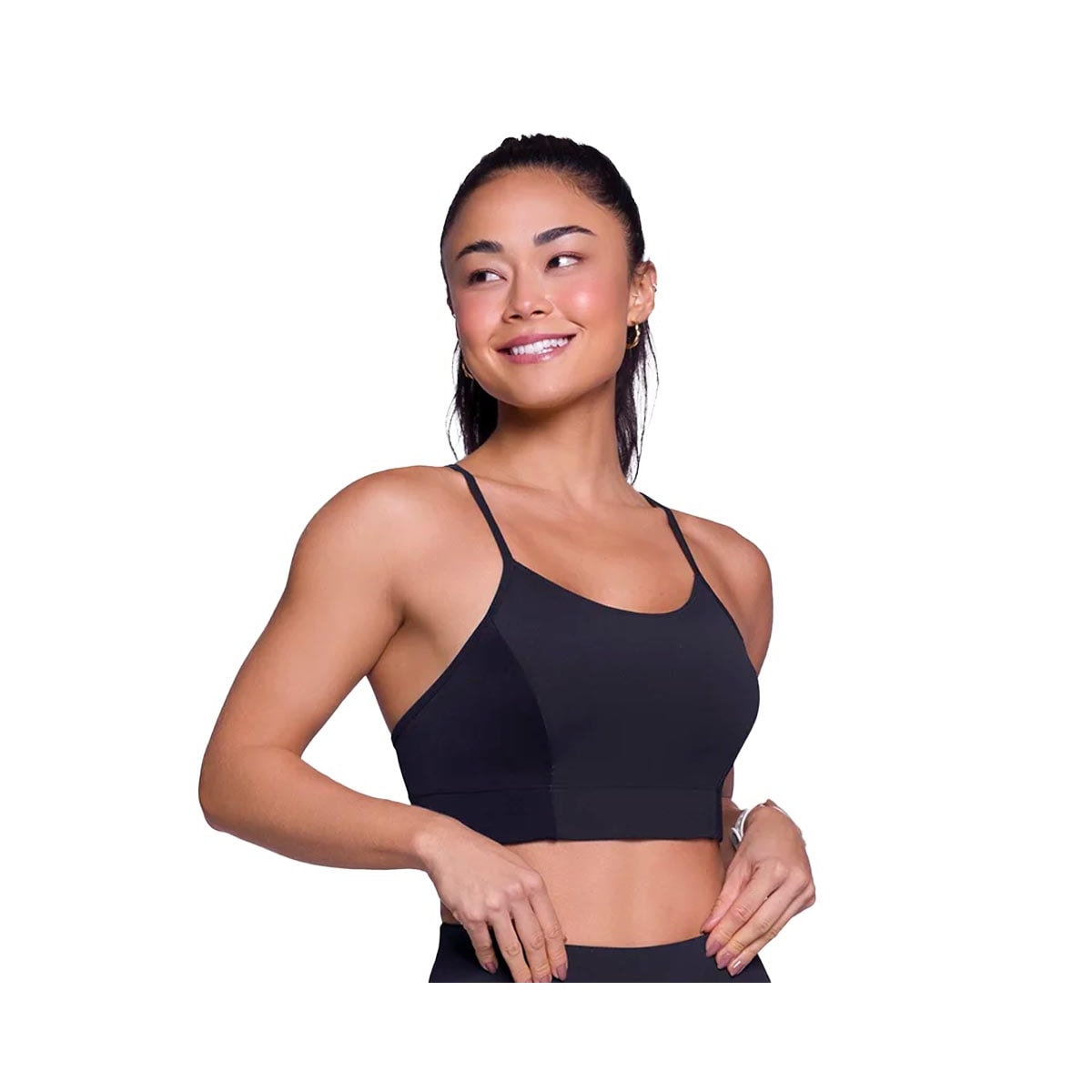 Top Selene Ginástica Com Bojo 24630 Preto Top Selene Ginástica Com Bojo 24630 Preto