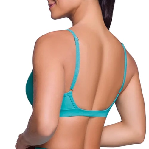 Detalhe - Top Selene Ginástica Com Bojo 24640 Azul