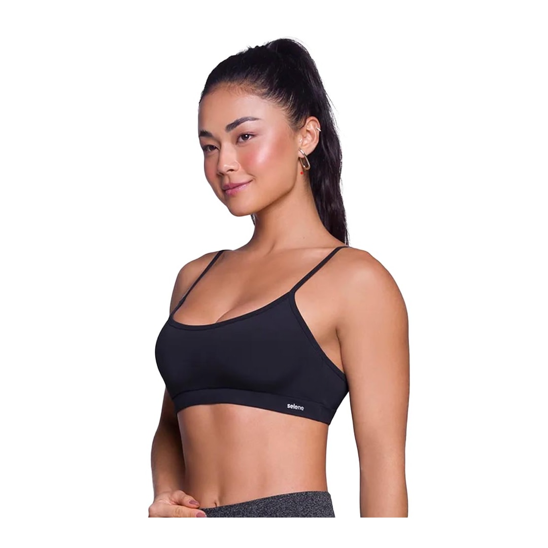 Top Selene Ginástica Com Bojo 24640 Preto