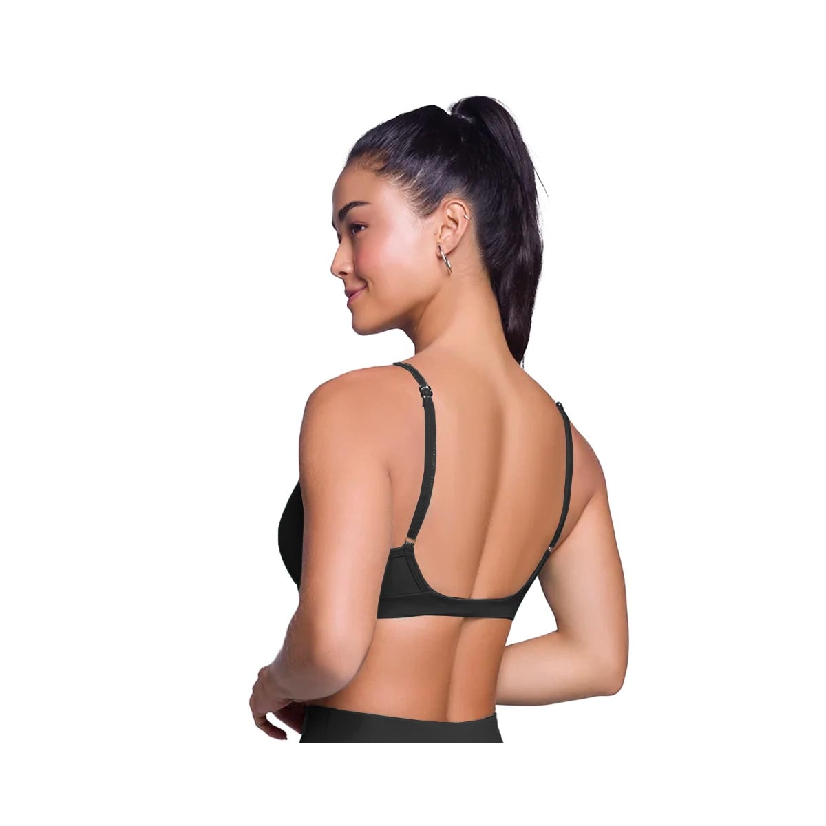Top Selene Ginástica Com Bojo 24640 Preto Top Selene Ginástica Com Bojo 24640 Preto
