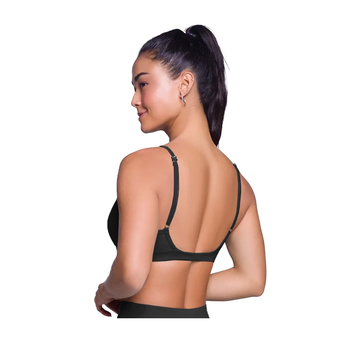 Top Selene Ginástica Com Bojo 24640 Preto Top Selene Ginástica Com Bojo 24640 Preto