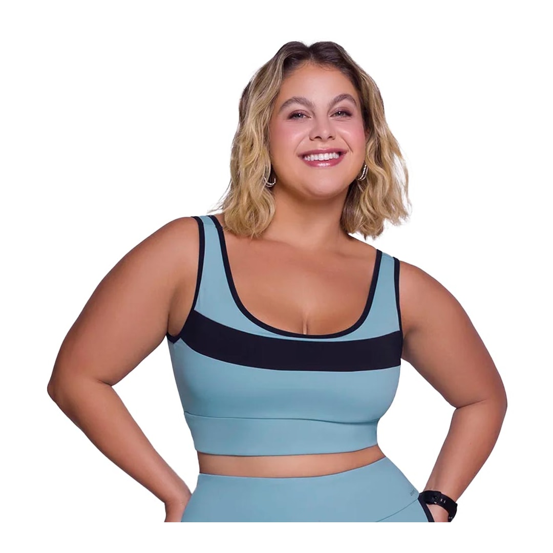 Top Selene Ginástica Sem Bojo 24921 Azul