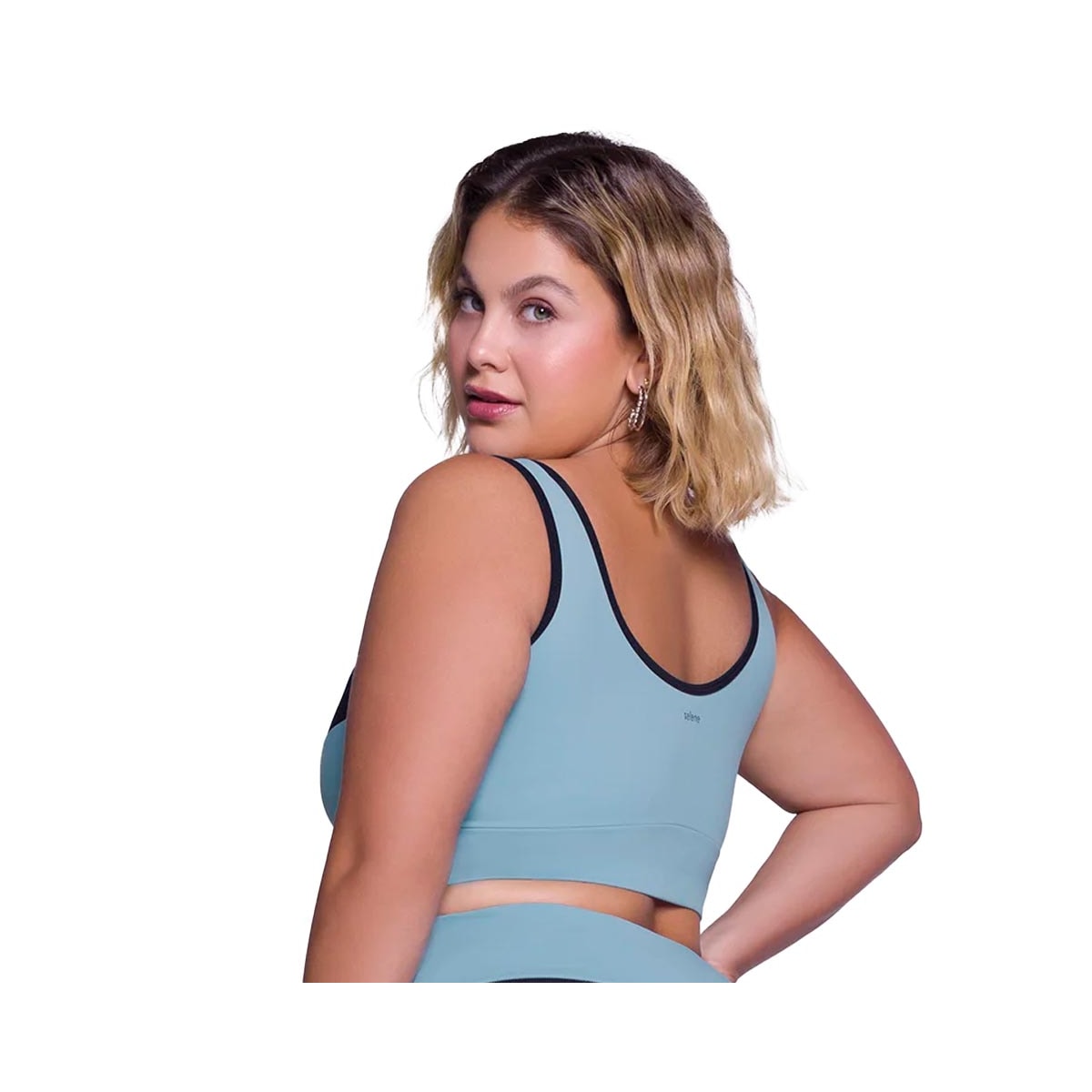 Top Selene Ginástica Sem Bojo 24921 Azul Top Selene Ginástica Sem Bojo 24921 Azul