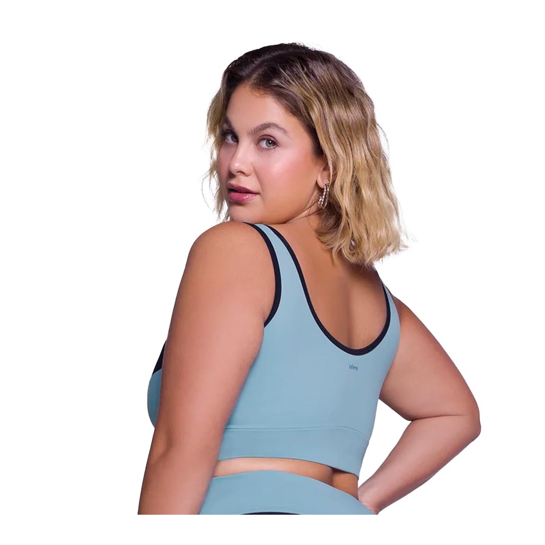 Top Selene Ginástica Sem Bojo 24921 Azul Top Selene Ginástica Sem Bojo 24921 Azul