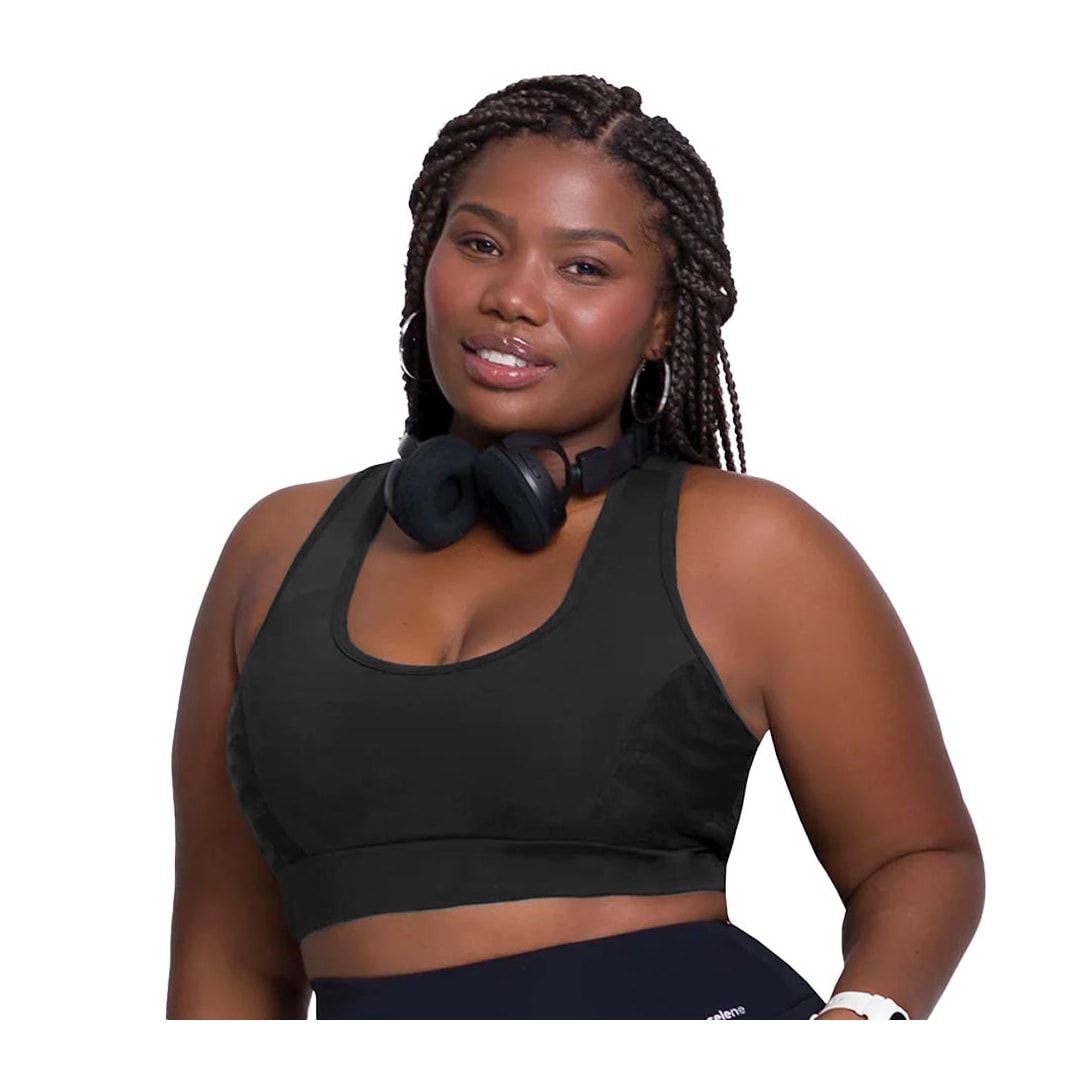 Top Selene Ginástica Sem Bojo 24961 Preto