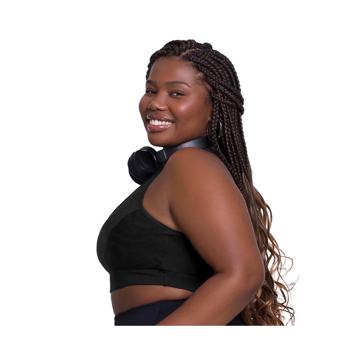 Top Selene Ginástica Sem Bojo 24961 Preto Top Selene Ginástica Sem Bojo 24961 Preto