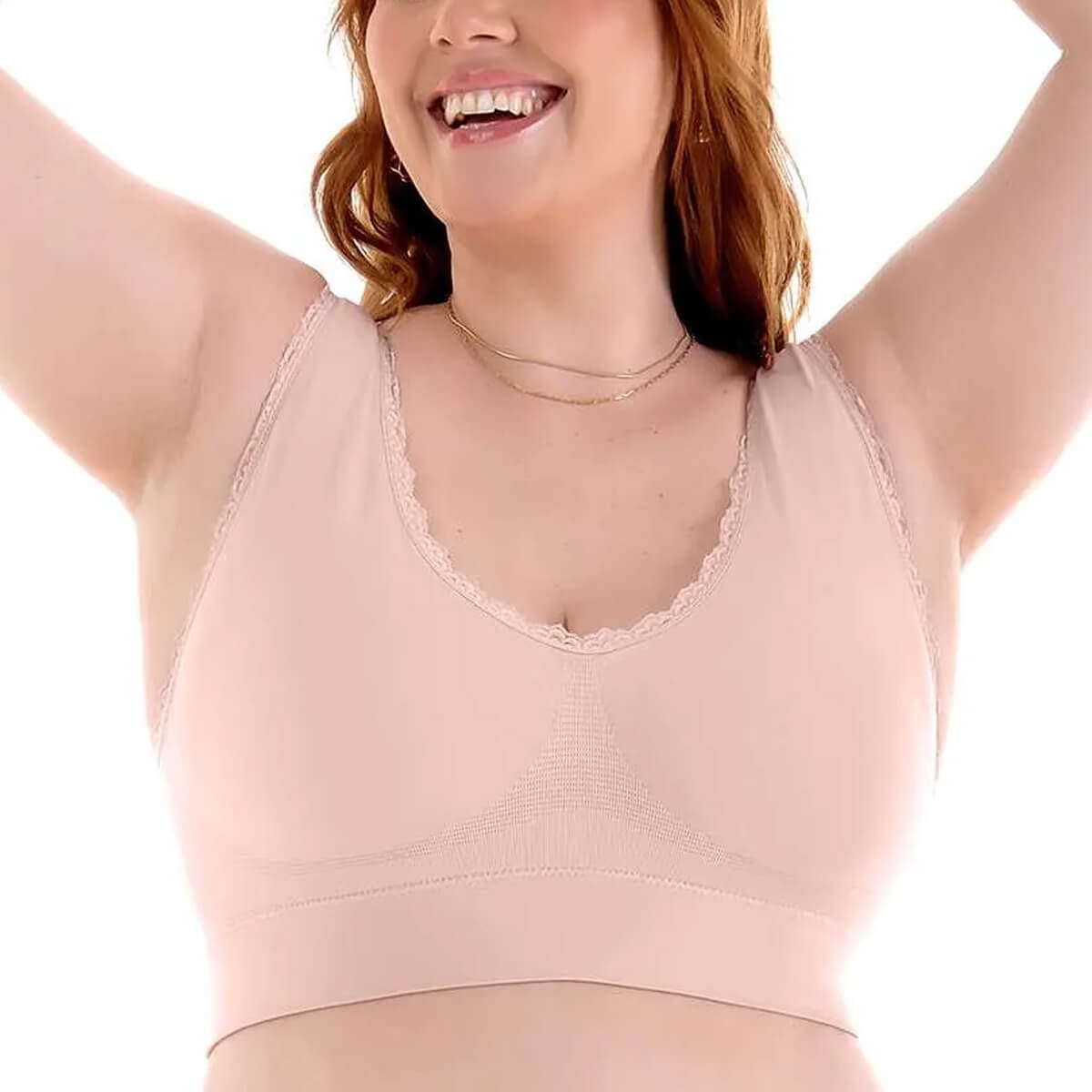 Top Zee Rucci Com Renda e Bojo Sem Costura ZR0300-006 C571 Rose Top Zee Rucci Com Renda e Bojo Sem Costura ZR0300-006 C571 Rose