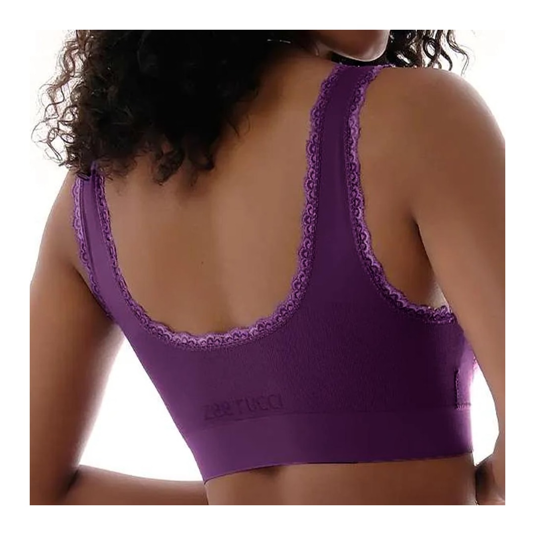 Top Zee Rucci Com Renda E Bojo Sem Costura Zr0300-006 C632 Berinjela