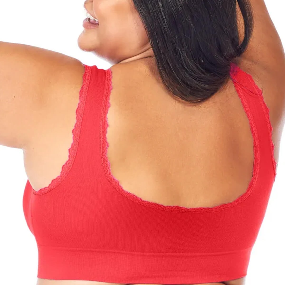Top Zee Rucci Com Renda e Bojo Sem Costura ZR0300-006 C819 Vermelho Top Zee Rucci Com Renda e Bojo Sem Costura ZR0300-006 C819 Vermelho