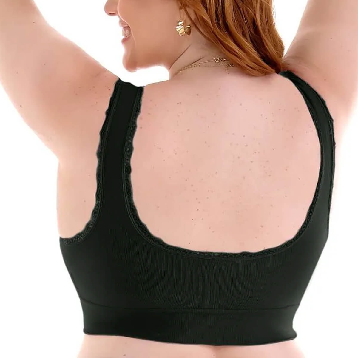 Top Zee Rucci Com Renda e Bojo Sem Costura ZR0300-006 Preto Top Zee Rucci Com Renda e Bojo Sem Costura ZR0300-006 Preto