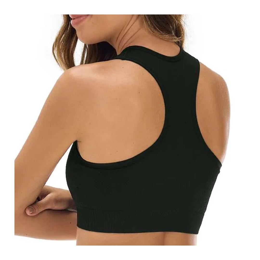 Top Zee Rucci Fitness Com Bojo E Zíper Zr0401-066 Preto Top Zee Rucci Fitness Com Bojo E Zíper Zr0401-066 Preto