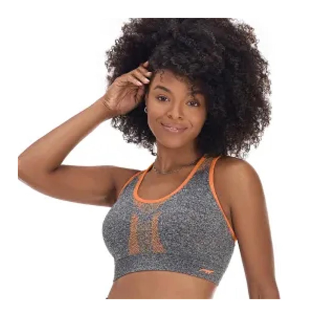 Top Zee Rucci Fitness Sem Bojo Zr0400-004 Grafite/Laranja