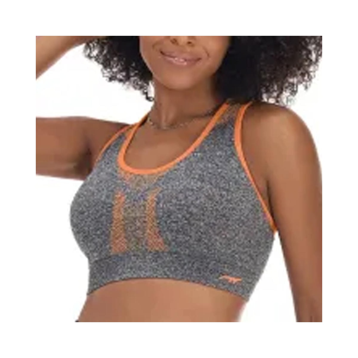 Top Zee Rucci Fitness Sem Bojo Zr0400-004 Grafite/Laranja Top Zee Rucci Fitness Sem Bojo Zr0400-004 Grafite/Laranja