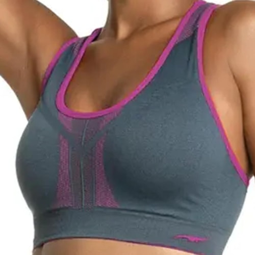 Detalhe - Top Zee Rucci Fitness Sem Bojo Zr0400-004 Grafite/Violeta