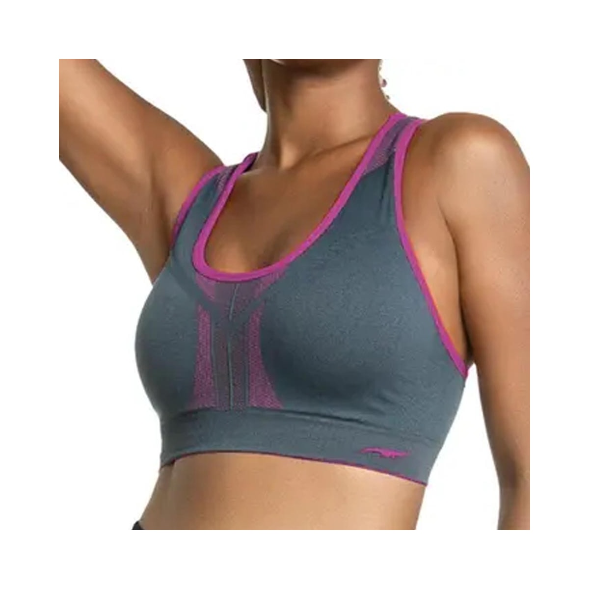 Top Zee Rucci Fitness Sem Bojo Zr0400-004 Grafite/Violeta Top Zee Rucci Fitness Sem Bojo Zr0400-004 Grafite/Violeta