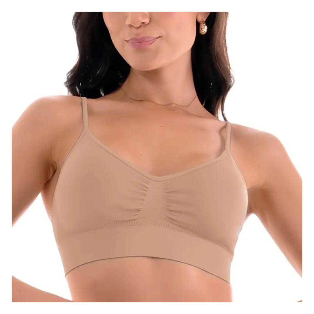 Top Zee Rucci Sem Costura Zr0300-001 C122 Bege Top Zee Rucci Sem Costura Zr0300-001 C122 Bege