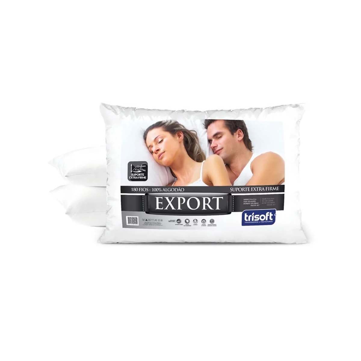 Travesseiro Trisoft Export Trapett Branco Travesseiro Trisoft Export Trapett Branco