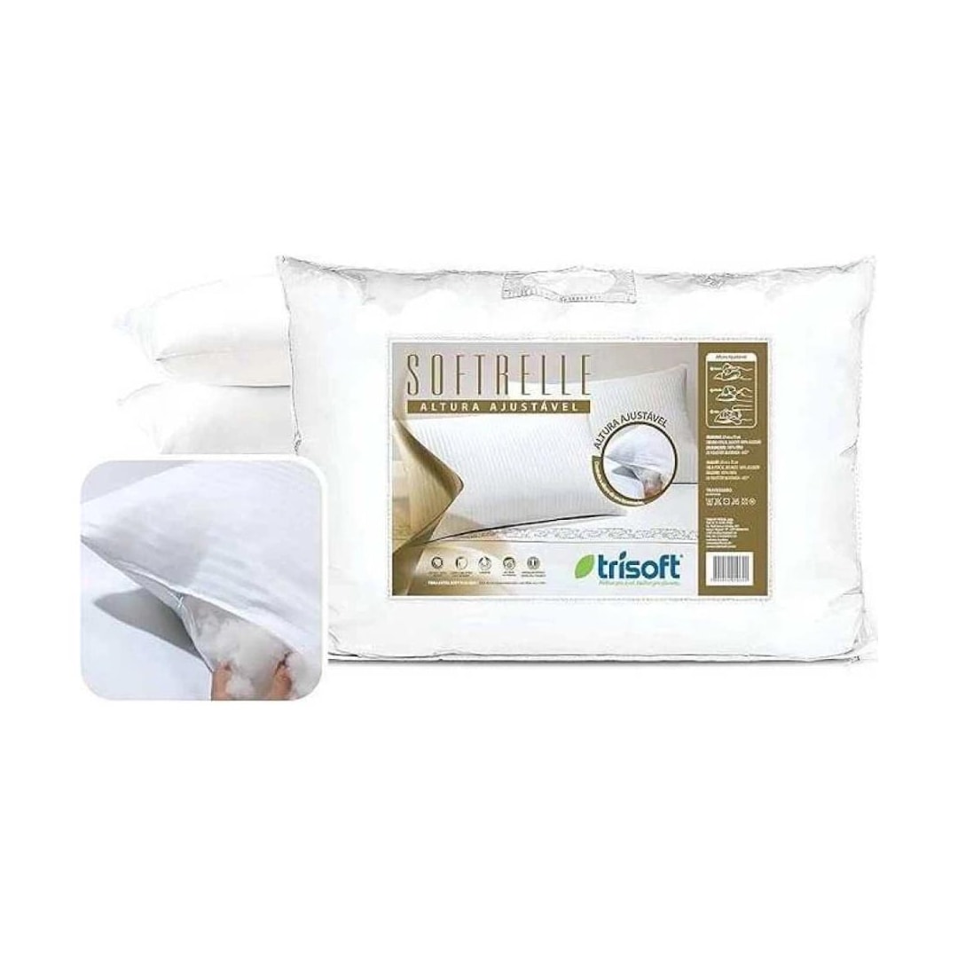 Travesseiro Trisoft Softtrelle Branco Travesseiro Trisoft Softtrelle Branco