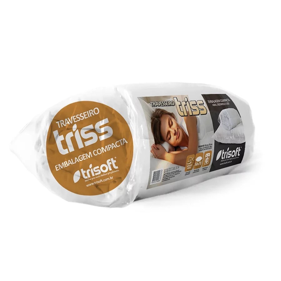 Travesseiro Trisoft Triss Embalagem Compacta Branco