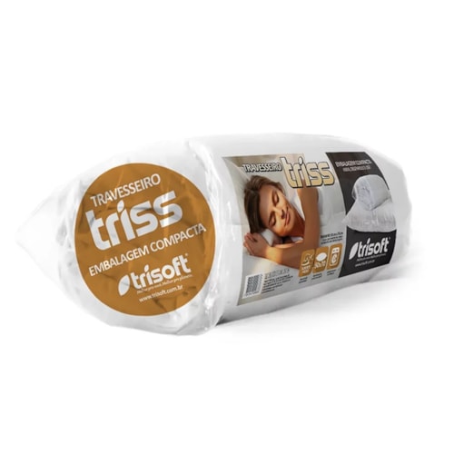 Detalhe - Travesseiro Trisoft Triss Embalagem Compacta Branco