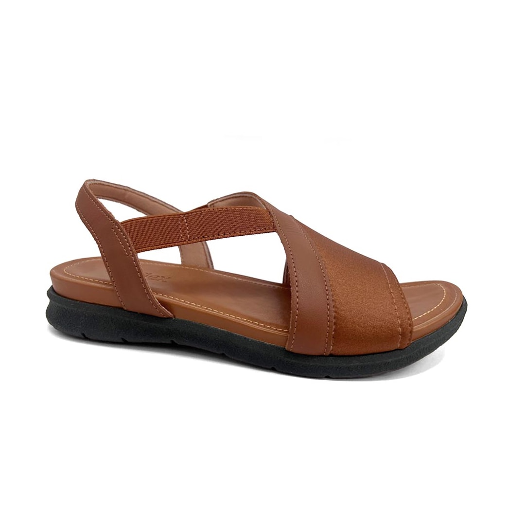 Usaflex Sandalia Feminina Elastano Conforto Couro Aa3008 Canela Usaflex Sandalia Feminina Elastano Conforto Couro Aa3008 Canela
