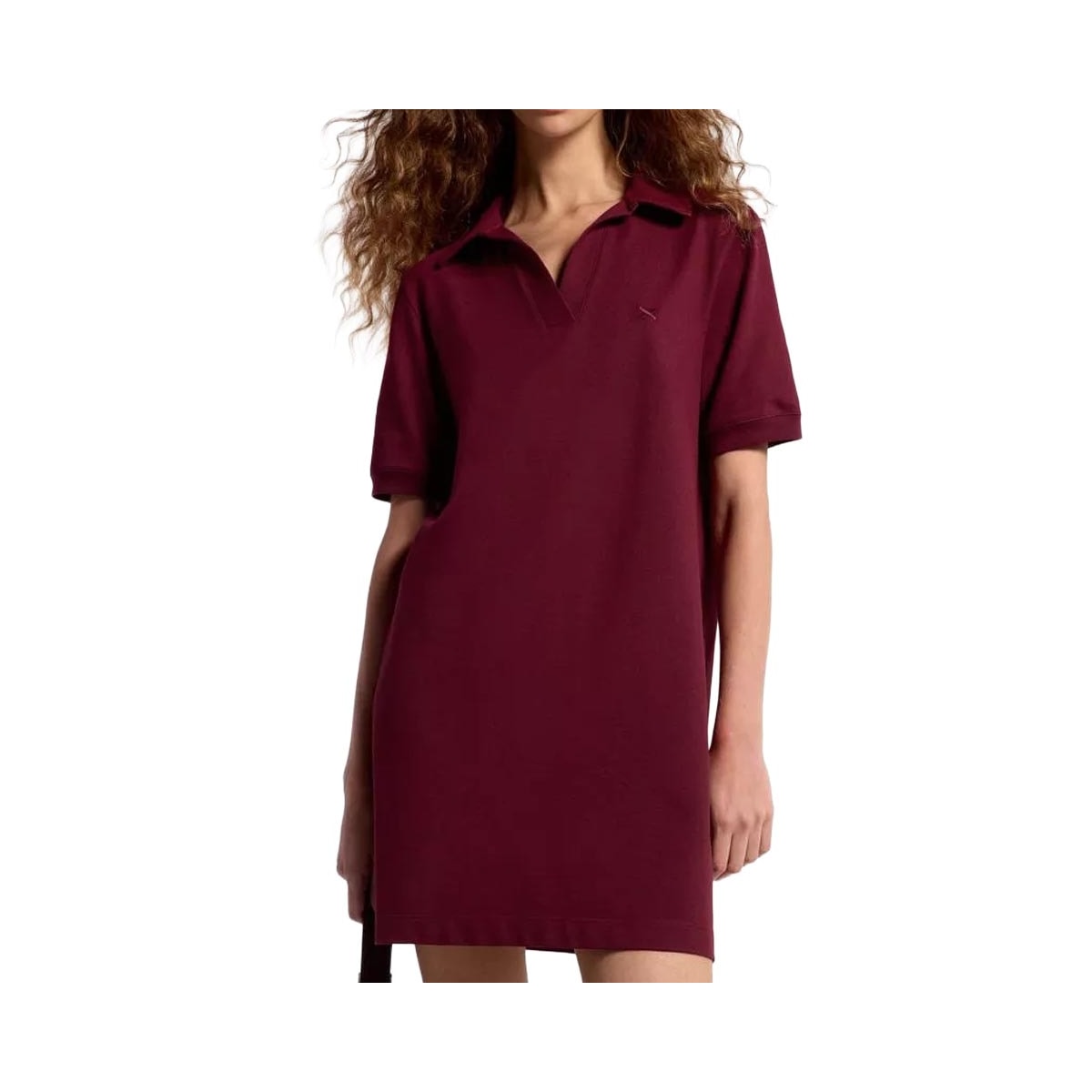 Vestido Hering Curto Polo Em Malha Piquet 0Beq Marsala Vestido Hering Curto Polo Em Malha Piquet 0Beq Marsala