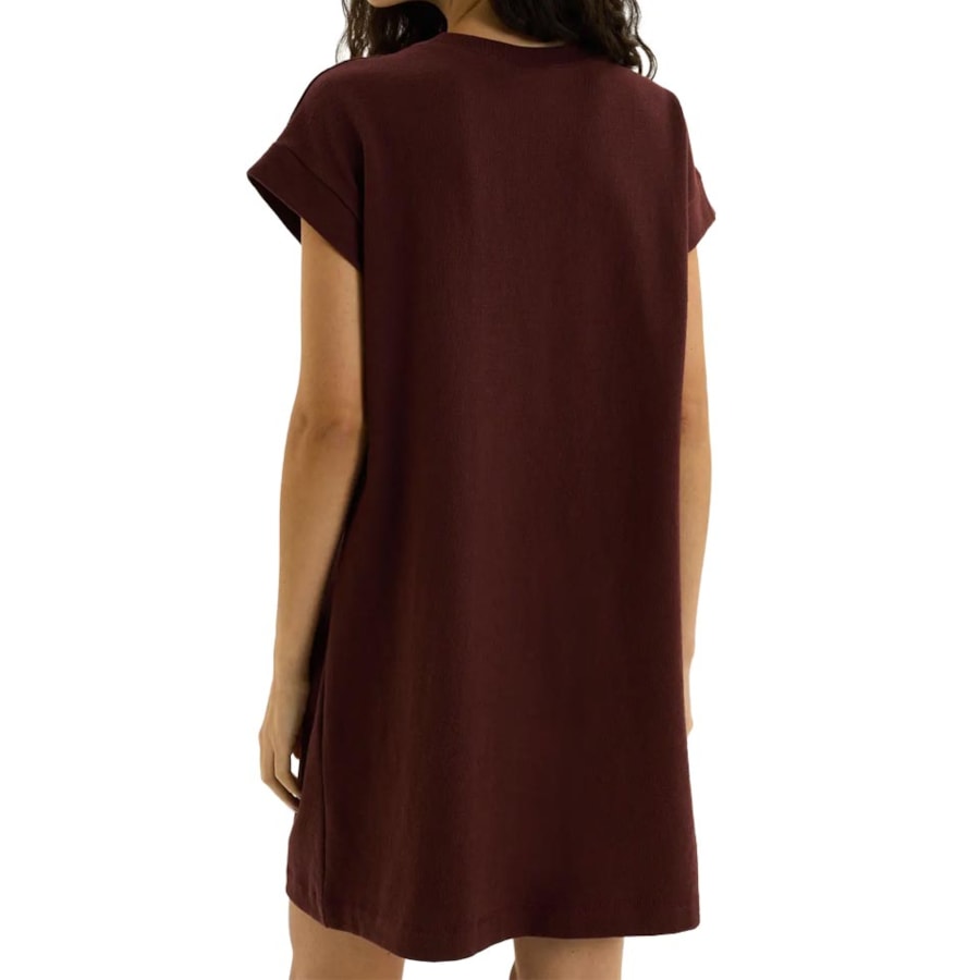 Vestido Hering Curto Texturizado Com Bolso 0B5d Bordo