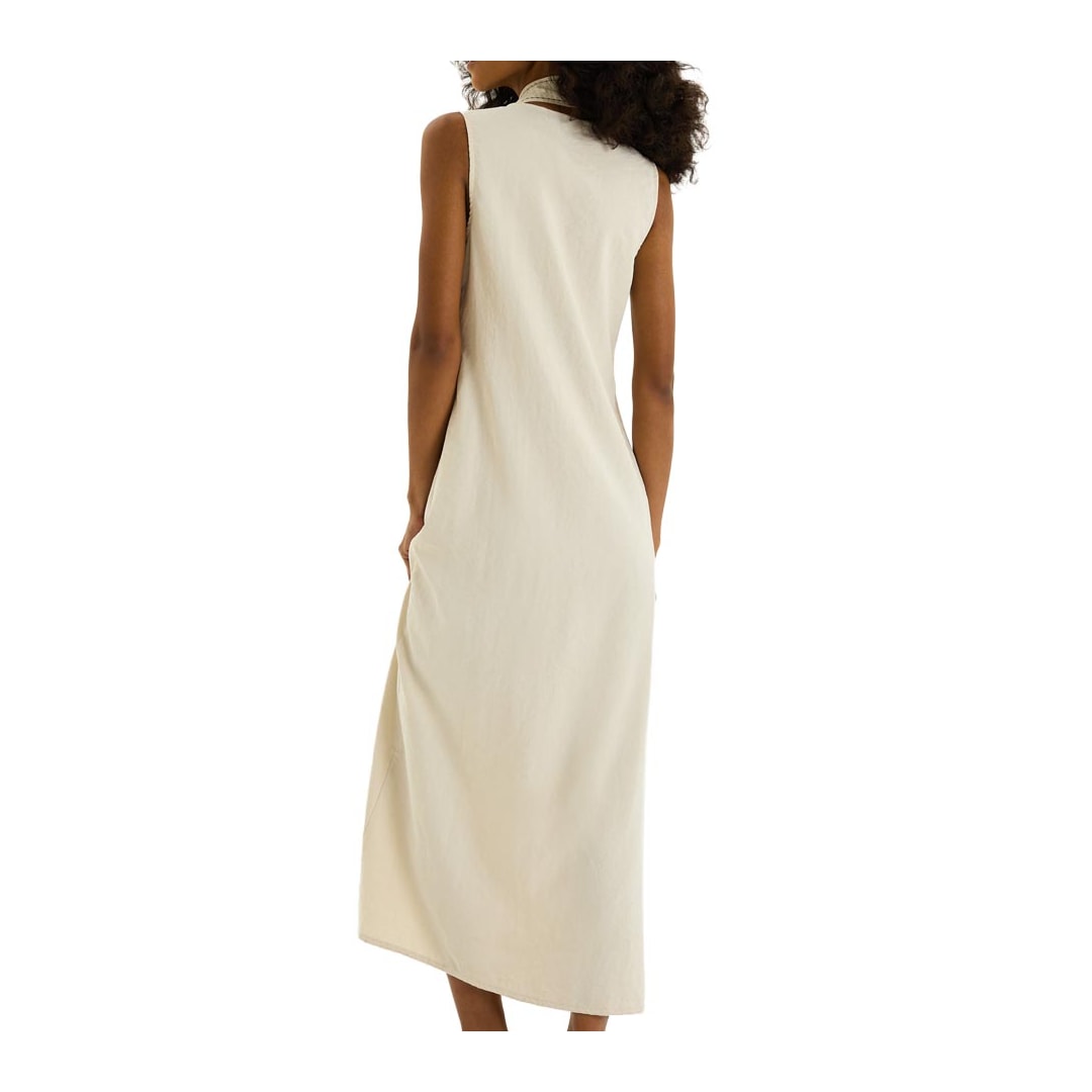 Vestido Hering Longo Amarração KH1E Off White Vestido Hering Longo Amarração KH1E Off White