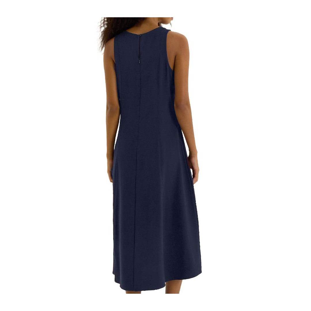 Vestido Hering Midi Trapézio Em Viscose K6UY Marinho