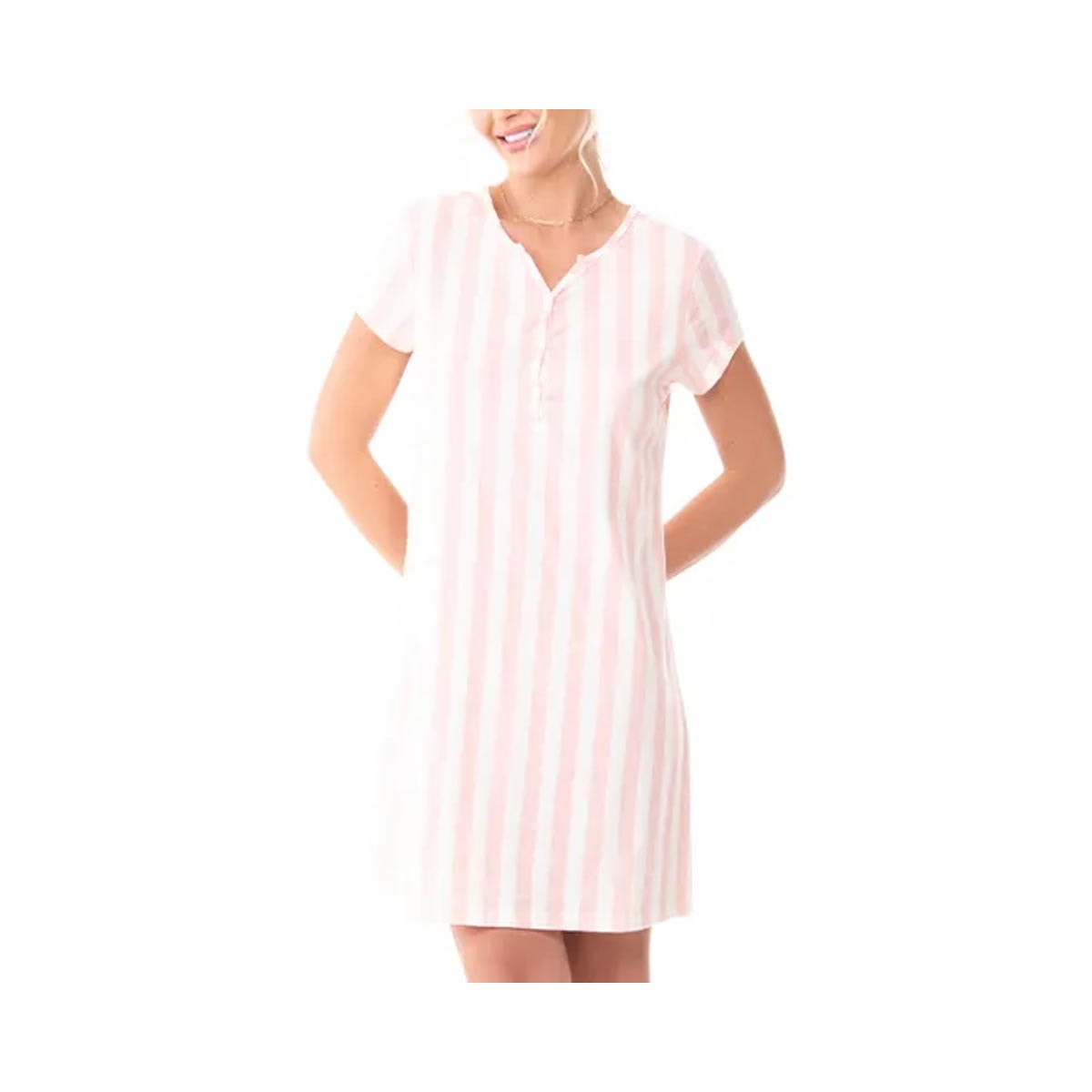 Zee Rucci Camisola Aberta Meia Manga Zr3202-101 Rosa Listrada Zee Rucci Camisola Aberta Meia Manga Zr3202-101 Rosa Listrada