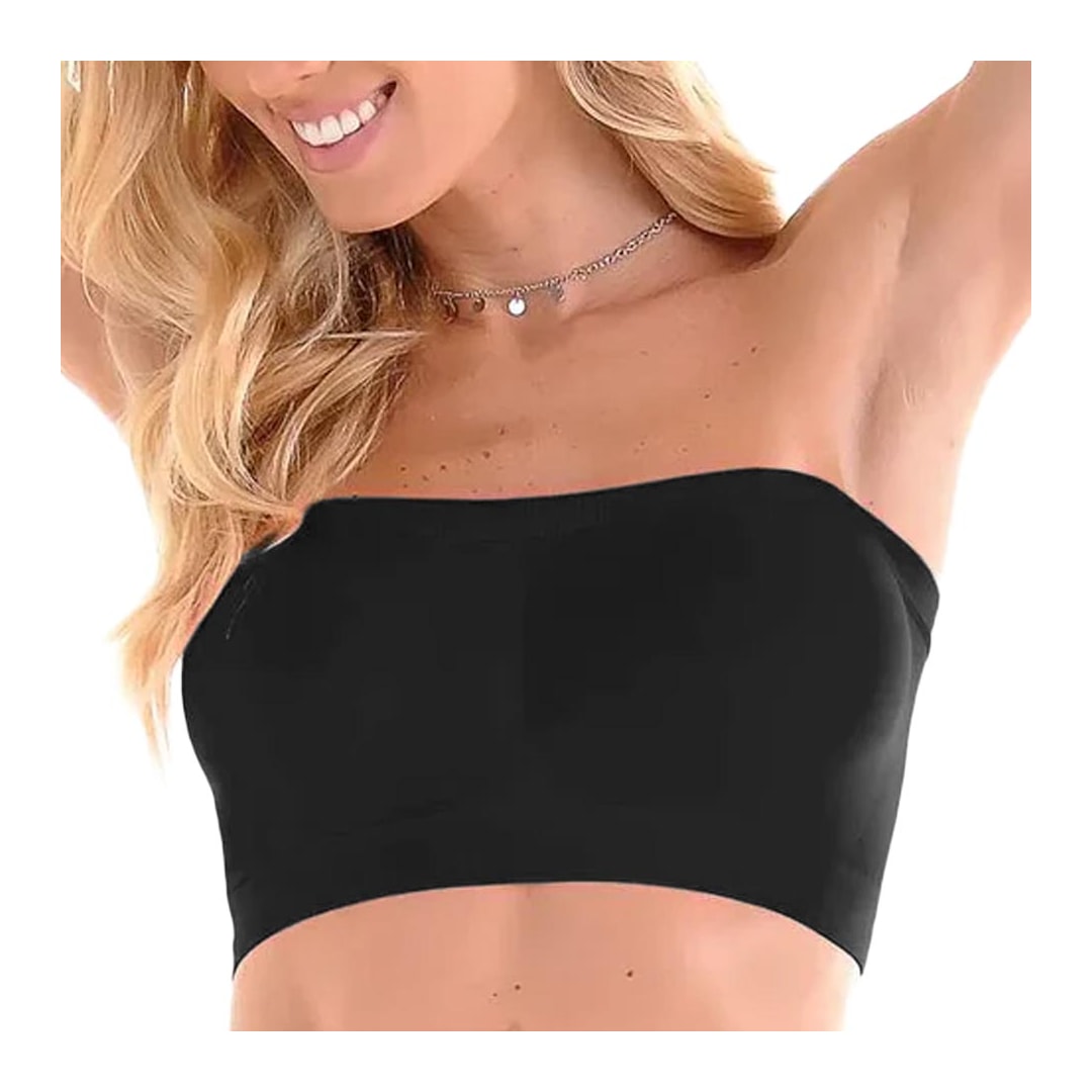Zee Rucci Top Faixa Com Bojo Removivel Sem Costura Zr0300-009 C099 Preto