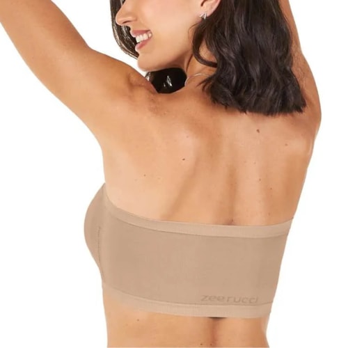 Detalhe - Zee Rucci Top Faixa Com Bojo Removivel Sem Costura Zr0300-009 C122 Bege