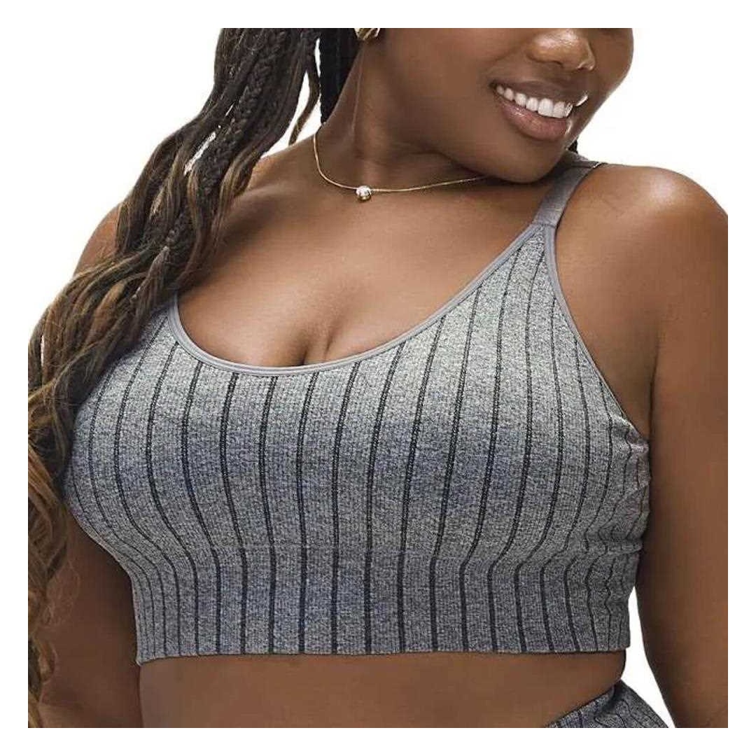 Zee Rucci Top Mescla Com Bojo Removivel Sem Costura Zr0300-103 V01 Mescla