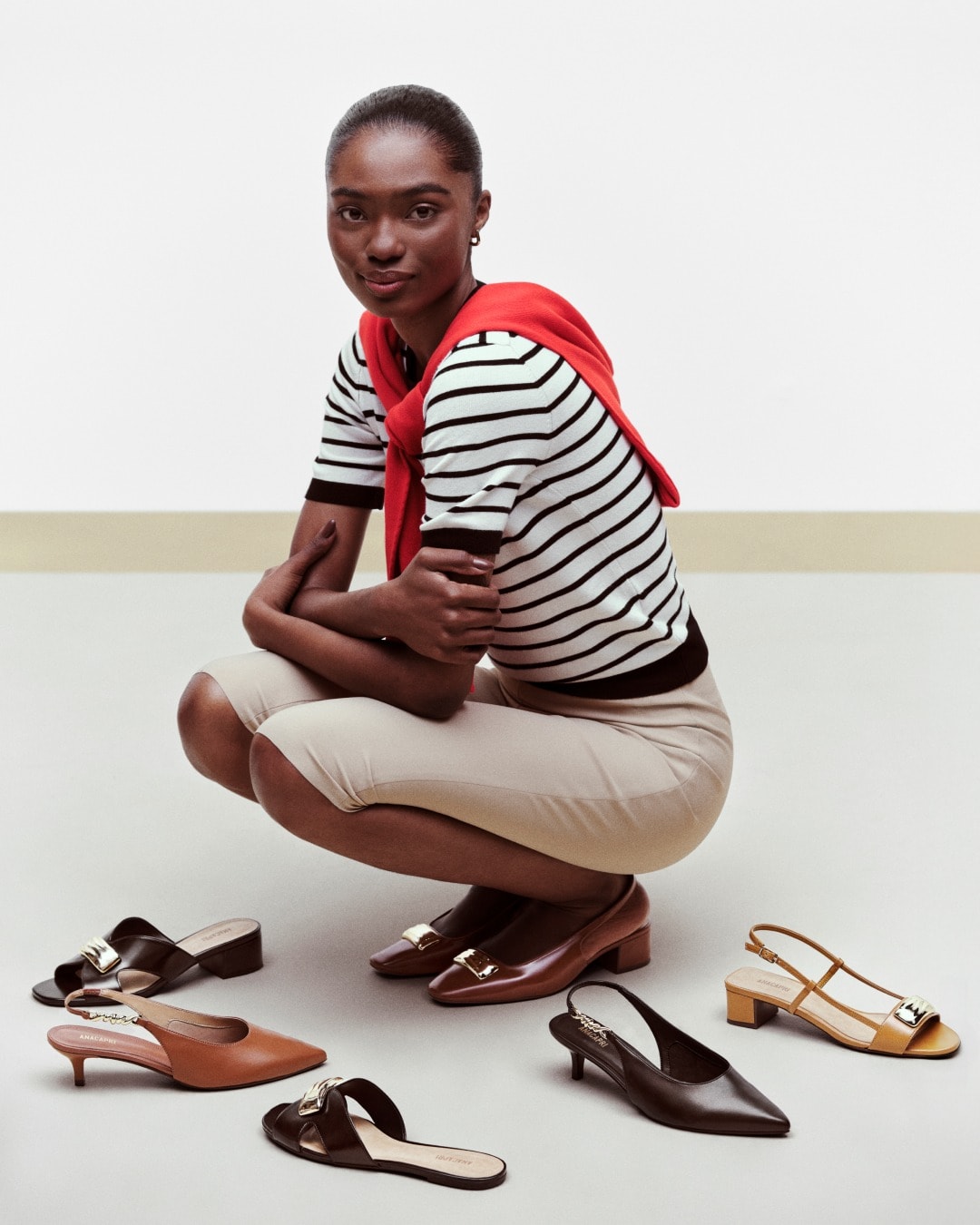 Look inspirador Anacapri, mostrando variedade de cores e modelos flats